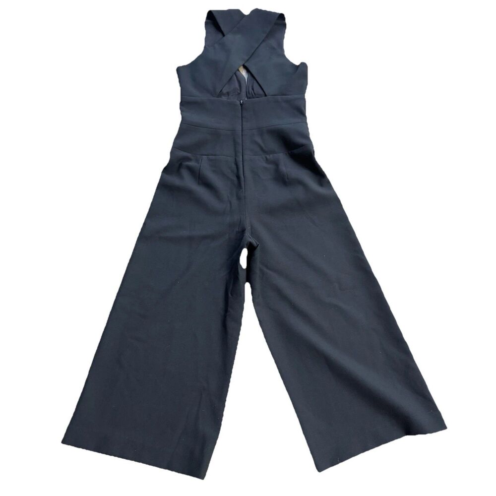 Artelier Nicole Miller Black Cocktail Jumpsuit Crisscross Quiet Luxury Sz 6 - Picture 8 of 16